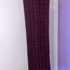 Michael Kors Cable Knit Scarf in Deep Burgundy